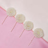 Set of 4 Pearl U Pins - Gold