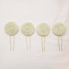 Set of 4 Pearl U Pins - Gold