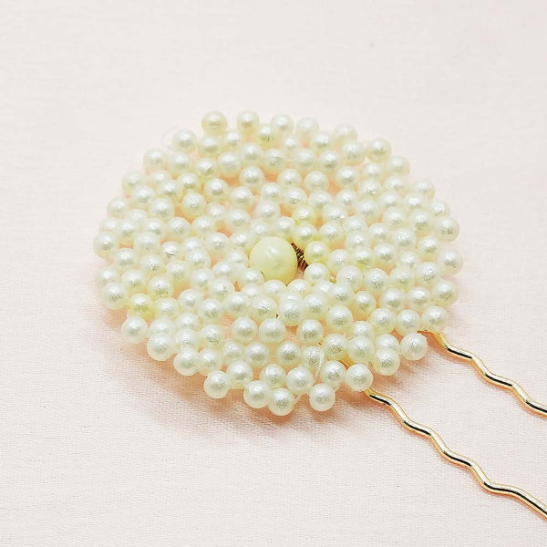 Set of 4 Pearl U Pins - Gold