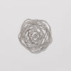 Rose Crystal Hair Bun Accessory - Silver