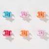 Flower Hair Claw Clips with Free Pouch - Set of 6 - Multi