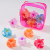 Flower Hair Claw Clips with Free Pouch - Set of 6 - Multi