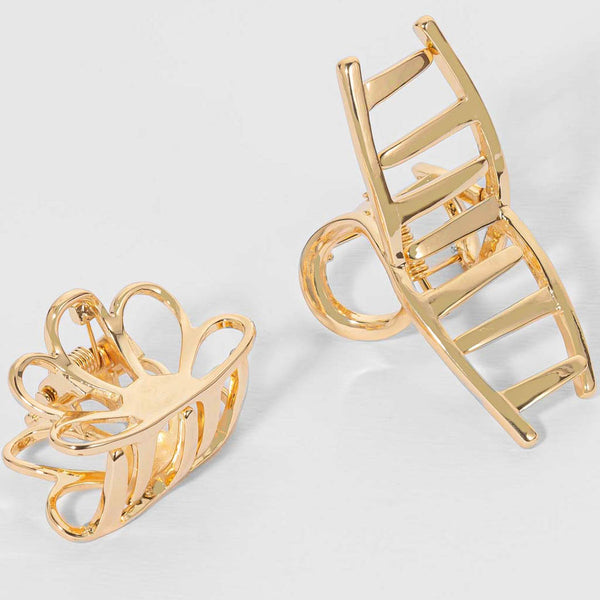 Amara Mini Claw Clips - Set of 2 - Gold