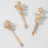 Iris Hair Pins - Set of 3 - Gold