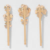 Iris Hair Pins - Set of 3 - Gold