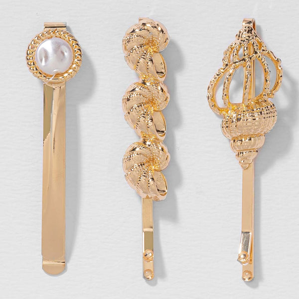 Selene Hair Pins - Set of 3 - Gold