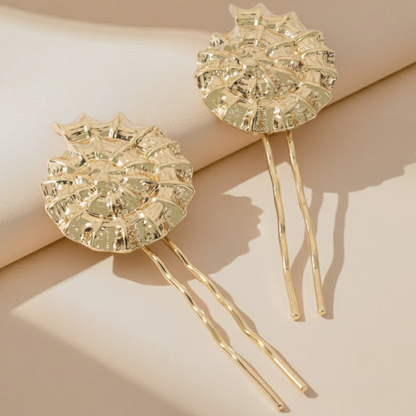 Shella Hair Pins - Set of 2 - Gold