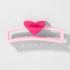 Snap My Heart Hollow Claw Clip - Pink