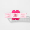 Snap My Heart Hollow Claw Clip - Pink