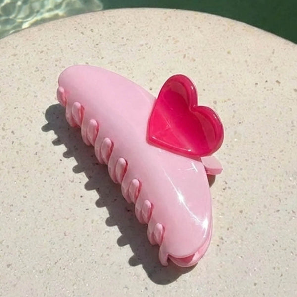 Love Lock Claw Clip - Pink