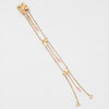 Gold Plated Shell Hair Braid with Pink Beads