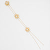 Gold Plated Flower Hair Braid with Pearls