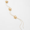 Gold Plated Flower Hair Braid with Pearls