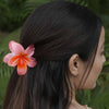Flower Hair Claw Clips with Free Pouch - Set of 3 - Dark Peach