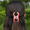 Flower Hair Claw Clips with Free Pouch - Set of 3 - Dark Peach
