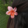 Flower Hair Claw Clips with Free Pouch - Set of 3 - Dark Peach