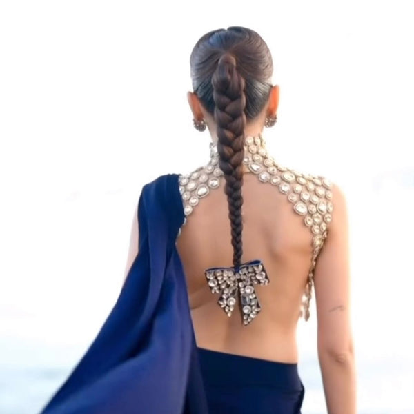 Embellished Kundan Hair Bow