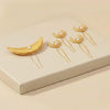 Chaand Mahal Gold Hair Pins - Set of 5 - White