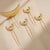 Chaand Mahal Gold Hair Pins - Set of 5 - Green
