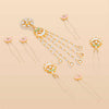 Gulzaar Lotus Gold & Pearl Hair Pins - Set of 7