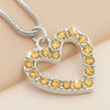 Crystal Heart U Pin - Gold