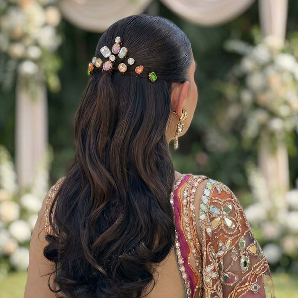 Crystal Pins - Set of 12 - Green, Orange, White