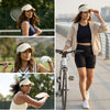 Soft ribbed textured visor with wide brim and breathable comfort - elevated summer sun cap