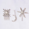 Set of 3 Celestia Crystal Hair Pins - Silver