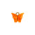 Butterfly Charm - Orange