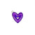 Heart Charm - Purple