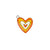 Heart Charm - Orange