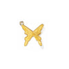 Gold butterfly-shaped pendant on a white background