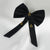 Black Satin Hair Bow - 3 Charms