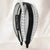 Mesh Hair Band with Pearls & Ribbon - Black