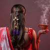 Coin & Mirror Hair Tassels with U Pin - Purple