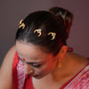 Chaand Mahal Gold Hair Pins - Set of 5 - Green