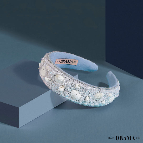 Shell & Pearl Flat Band - Blue