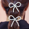 Set of 2 Pearl Bow Hair Tie - Off-White