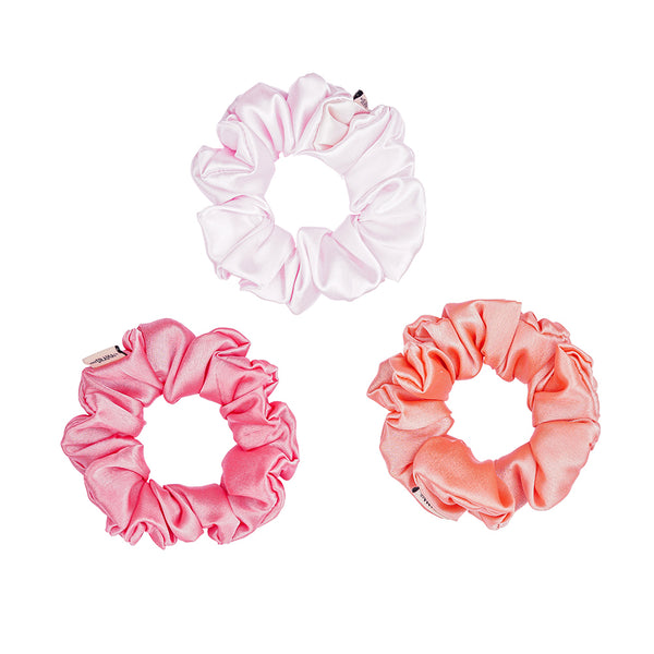 Glam Gift Box with 1 Knotted Hair Band, 1 Metallic Turban, 3 Scrunchies & 3 Hair Pins - Shades of Pink