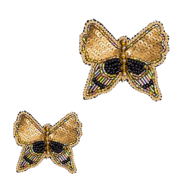 Desi Drama Gift Box with 1 Head Chain, 2 Pearl Scrunchies and 2 Embroidered Hair Pins - Red & Gold