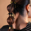 Gold Metal Coin Hair Ties - Set of 2