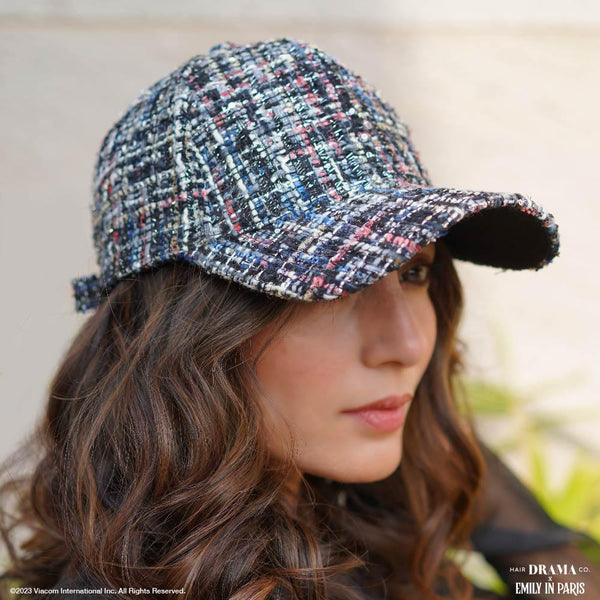 HDC x Emily in Paris Deep Blue Tweed Baseball Cap