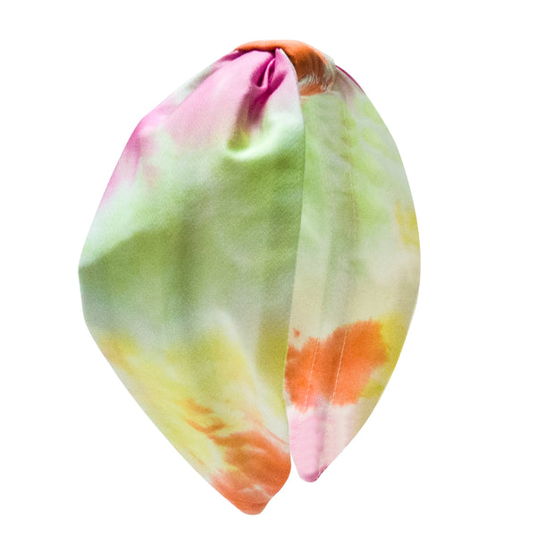Tie-Dye Knotted Headband- Orange