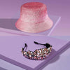 All that Glitters Gift Box with 1 Crystal Hair Band & 1 Crystal Bucket Hat - Pink