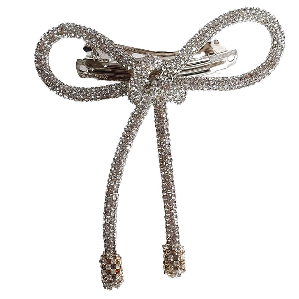 All that Glitters Gift Box with 1 Crystal Hair Band & 1 Crystal Hair Bow - Grey & Silver