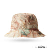 Kids Marbled Satin Bucket Hat - Gingerbread Brown