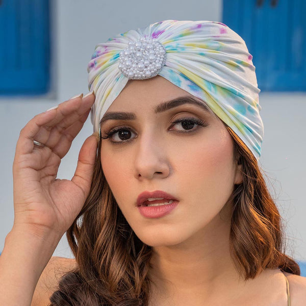 Tie And Dye Turban -Yellow