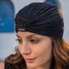 Embellished Turban with Sequins - Black