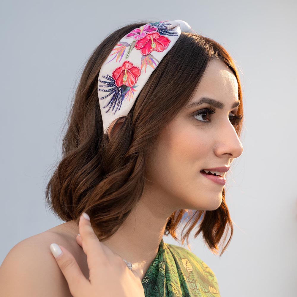 Floral Knotted Hair Band Multi – Hair Drama Company