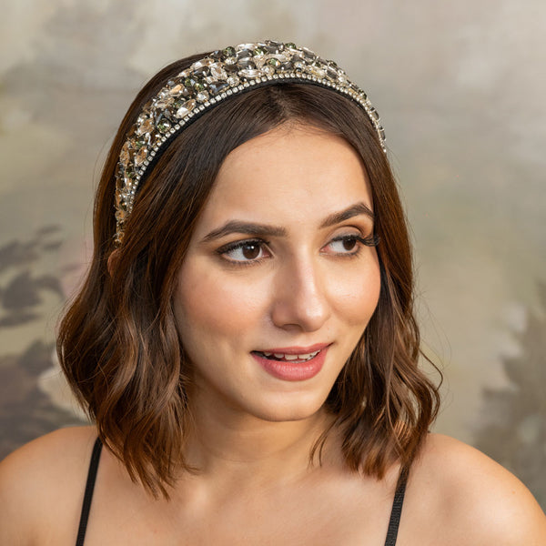 Rosemary Flat Hair Band - Grey